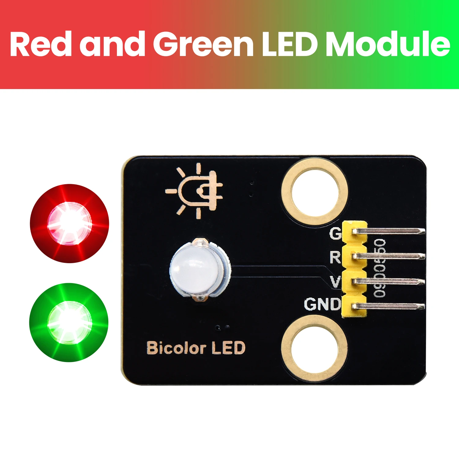 Red and Green Bicolor LED Module (Common Anode) for Arduino DIY Projects Compatible with Lego Blocks DIY Electronic Component
Red and Green Bicolor LED Module (Common Anode) for Arduino DIY Projects Compatible with Lego Blocks DIY Electronic Component