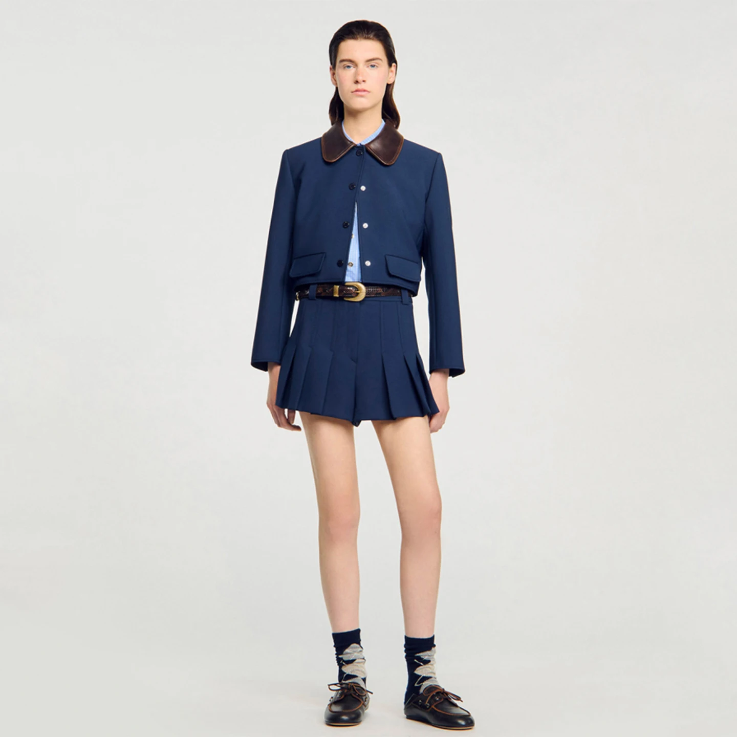 Брюки MaSande: Новинка ранней осени, женские, с высокой талией, плиссированные, прямые, повседневные, темно-синие, элегантные
Брюки MaSande: Новинка ранней осени, женские, с высокой талией, плиссированные, прямые, повседневные, темно-синие, элегантные