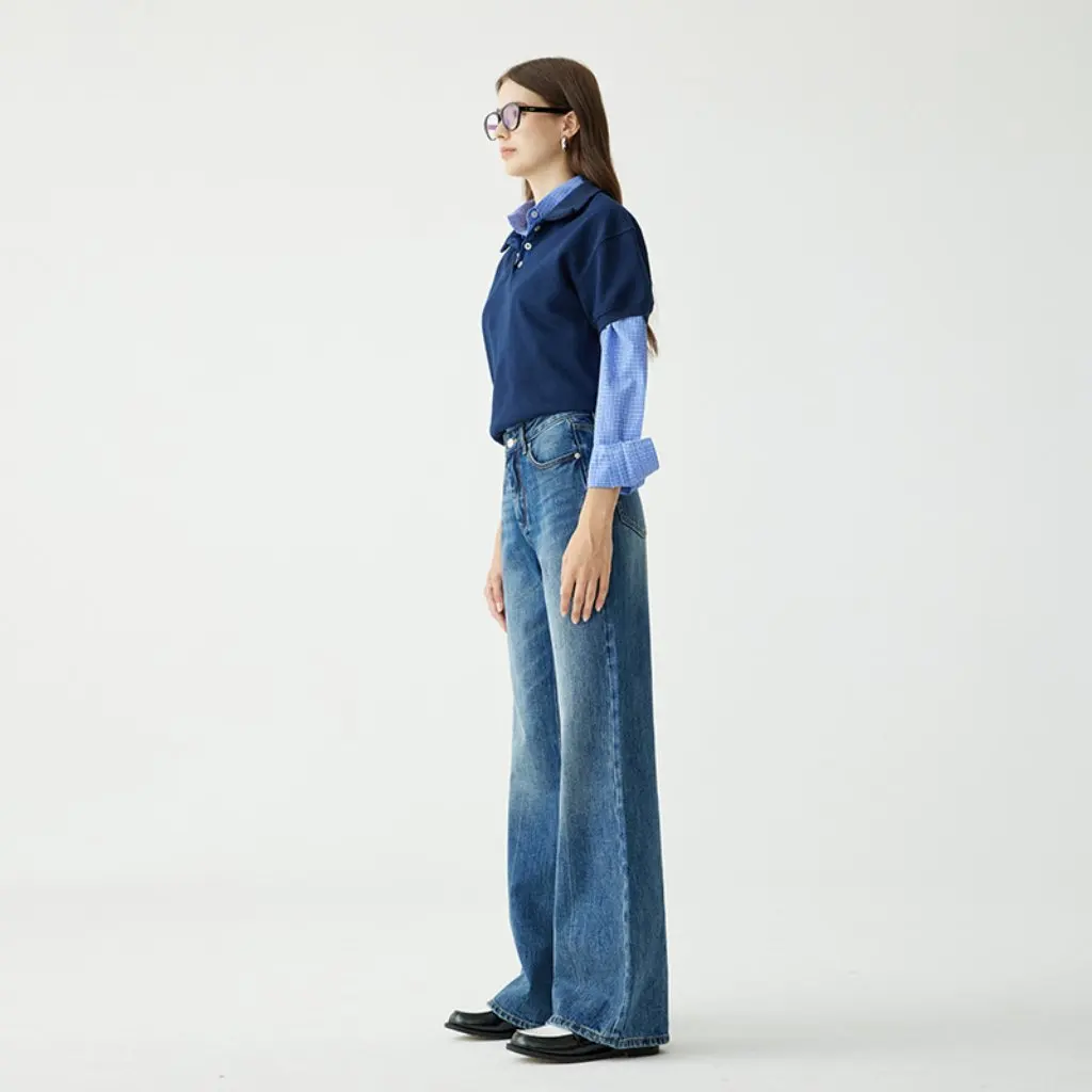 Расклешенные джинсы с высокой талией для женщин, свободные широкие модные свободные джинсы, весенние крутые красивые элитные модные джинсы
Расклешенные джинсы с высокой талией для женщин, свободные широкие модные свободные джинсы, весенние крутые красивые элитные модные джинсы