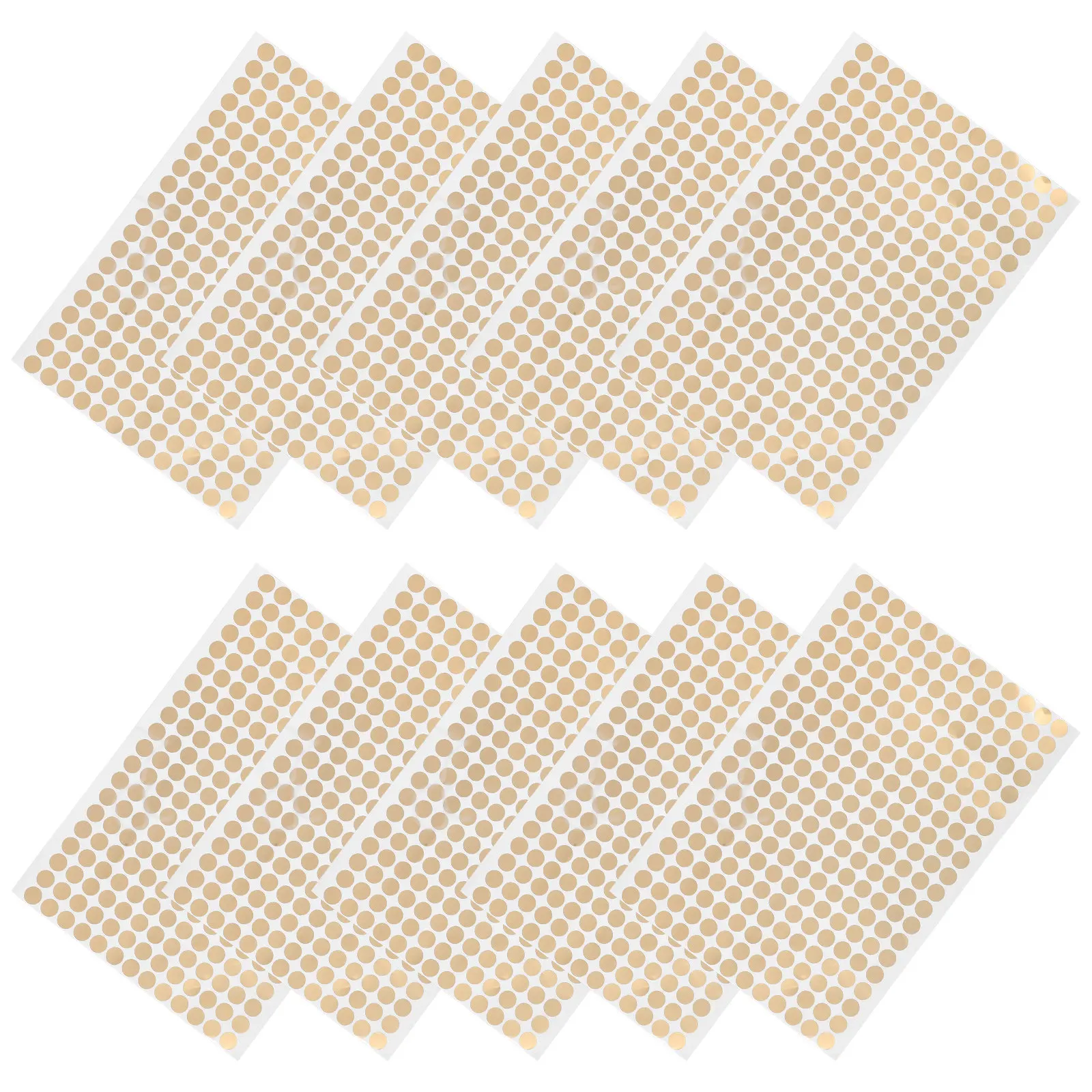 10 Sheets Gold Adhesive Dot Label Stickers Removable Writable Copperboard Paper Round Stickers for Office Home Gift Coding
10 Sheets Gold Adhesive Dot Label Stickers Removable Writable Copperboard Paper Round Stickers for Office Home Gift Coding