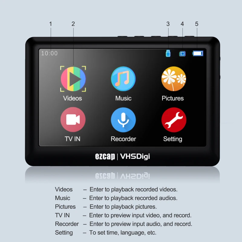 AV Recorder Video Audio Capture Box Analog to Digital Converter Record Video VHS VCR's Camcorder DVD Players to U Disk
AV Recorder Video Audio Capture Box Analog to Digital Converter Record Video VHS VCR's Camcorder DVD Players to U Disk