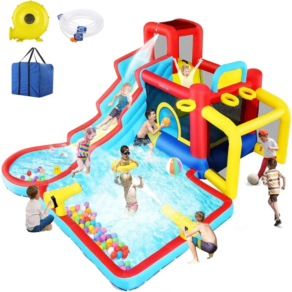 Bounce House,Inflatable Water Slide Bounce Castle with Blower for Kids 3-12,Outdoor/Indoor Bouncy House Water Park
Bounce House,Inflatable Water Slide Bounce Castle with Blower for Kids 3-12,Outdoor/Indoor Bouncy House Water Park