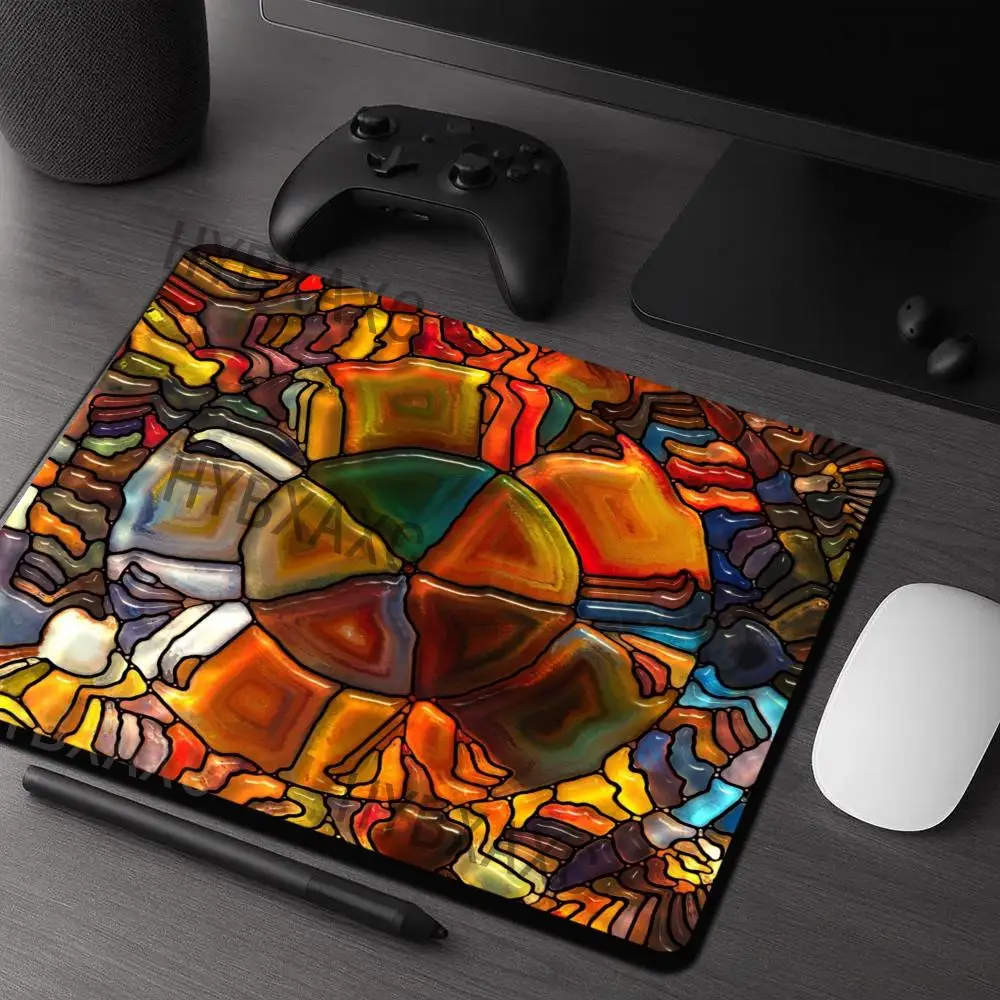 HYBXAXC Desk Mat Non Slip Small Mouse Pad, Colorful Stained Glass Mandala Abstract Art Design for Gaming Office Home Decor
HYBXAXC Desk Mat Non Slip Small Mouse Pad, Colorful Stained Glass Mandala Abstract Art Design for Gaming Office Home Decor