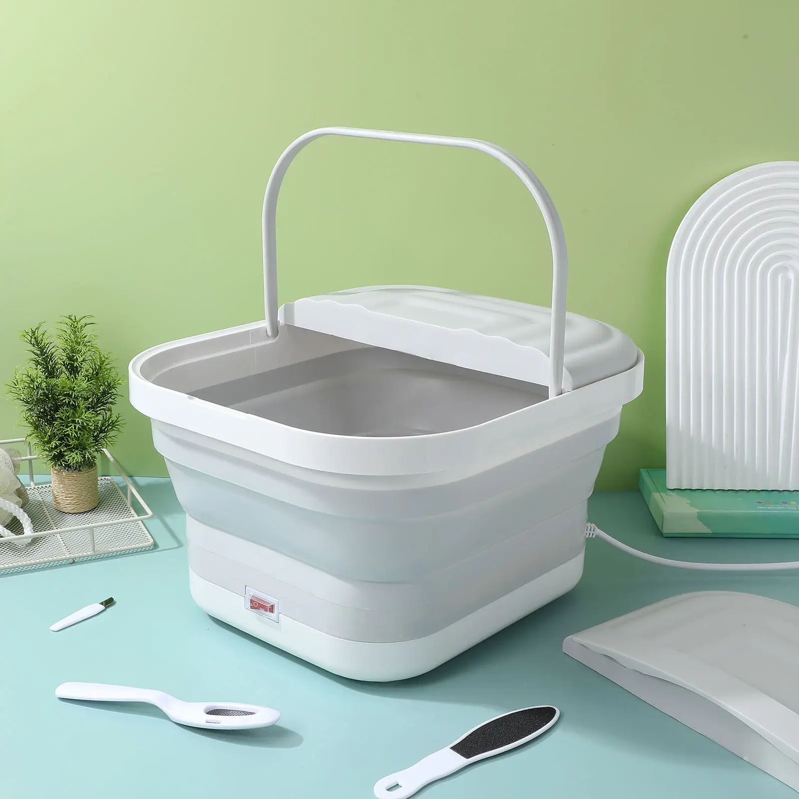 Набор для педикюра: складное ведро для ног с подогревом и роликовым массажем, съемное, легко моется, со встроенным массажером, для домашнего использования, портативное
Набор для педикюра: складное ведро для ног с подогревом и роликовым массажем, съемное, легко моется, со встроенным массажером, для домашнего использования, портативное