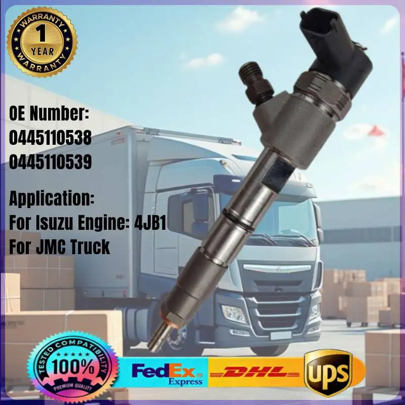 0445110538 0445110539 Common Rail Fuel Injector for Isuzu Engine 4JB1 JMC Truck
0445110538 0445110539 Common Rail Fuel Injector for Isuzu Engine 4JB1 JMC Truck