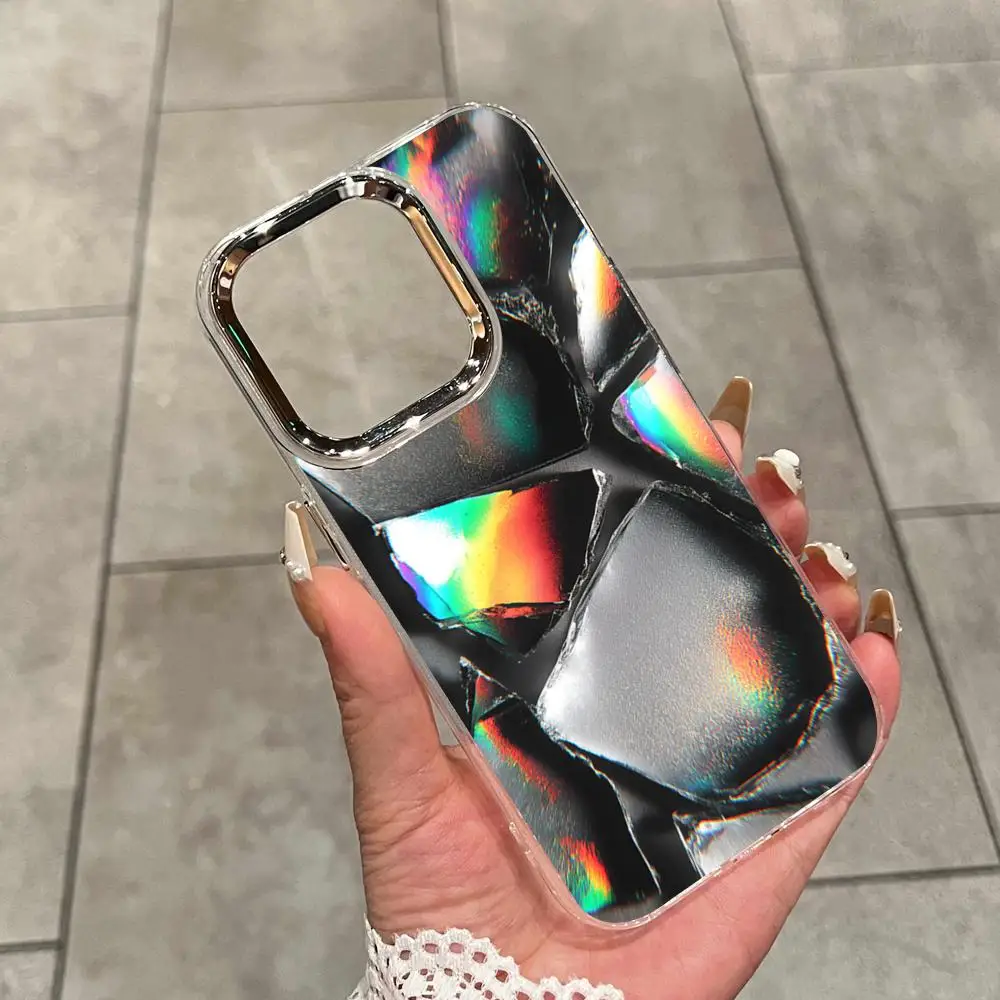 Rainbow Holographic Ice Fragment Phone Case For iPhone 17 Air 16 15 14 Plus 13 12 11 Pro Max 16e Shockproof HD Clear Back Cover
Rainbow Holographic Ice Fragment Phone Case For iPhone 17 Air 16 15 14 Plus 13 12 11 Pro Max 16e Shockproof HD Clear Back Cover