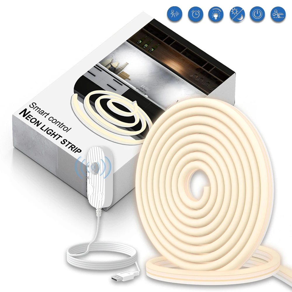 2M Smart PIR Motion Sensor Neon Light Strip USB Wardrobe Underbed Corridor Night Lamps Bedroom Wall Kitchen Cabinet Backlighting
2M Smart PIR Motion Sensor Neon Light Strip USB Wardrobe Underbed Corridor Night Lamps Bedroom Wall Kitchen Cabinet Backlighting