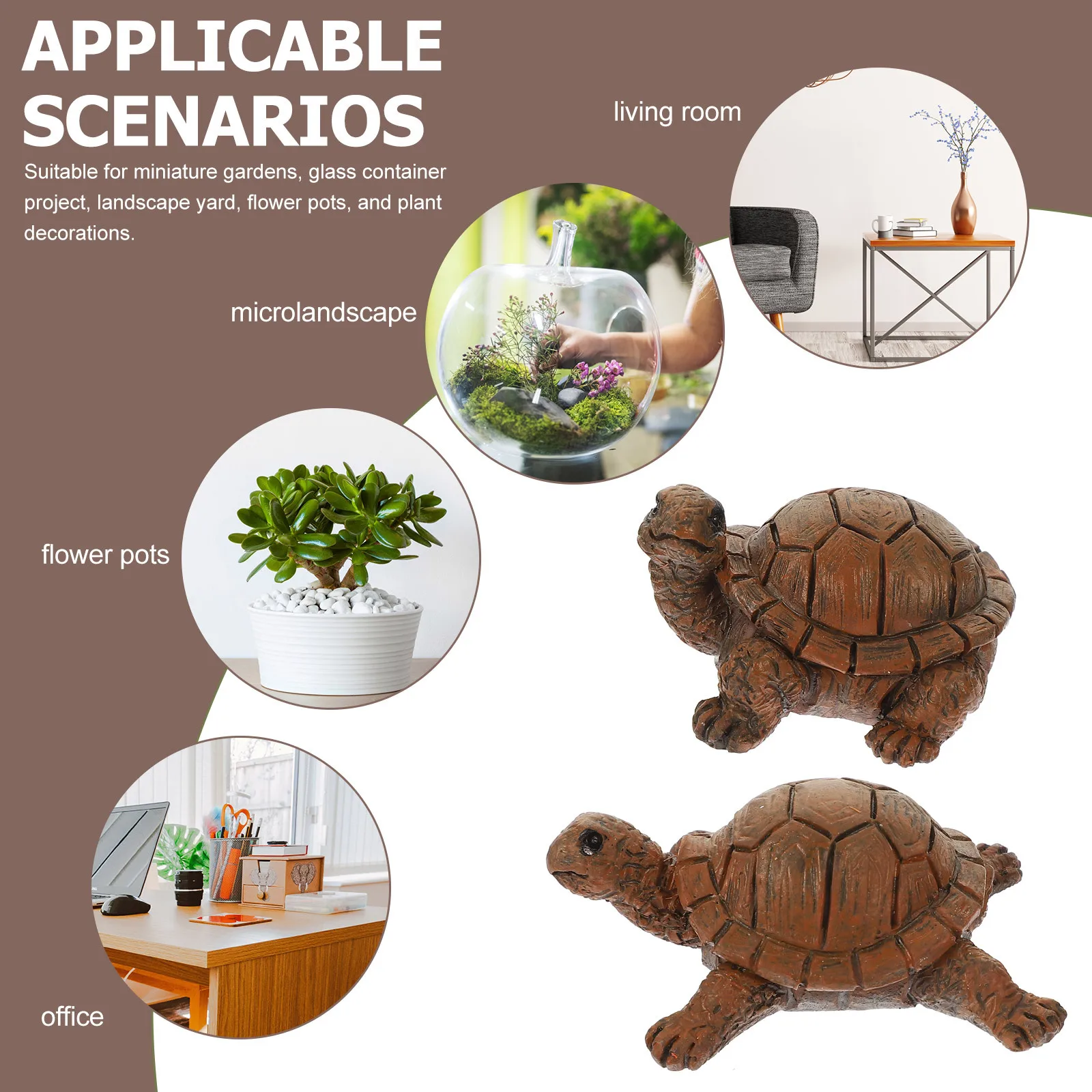 2Pcs Realistic Simulation Turtle Ornament Resin Small Turtle Statue Garden Decoration Miniature Landscape Animal Figure
2Pcs Realistic Simulation Turtle Ornament Resin Small Turtle Statue Garden Decoration Miniature Landscape Animal Figure