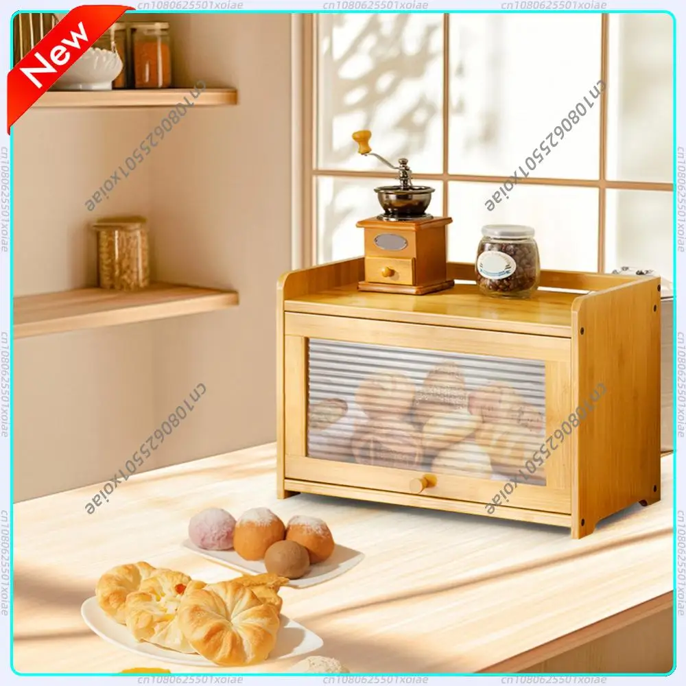 Bamboo Bread Bin Multi-Purpose Bread Storage Container Clear Flap Door Bread Storage Box Large Capacity for Kitchen Countertop
Bamboo Bread Bin Multi-Purpose Bread Storage Container Clear Flap Door Bread Storage Box Large Capacity for Kitchen Countertop