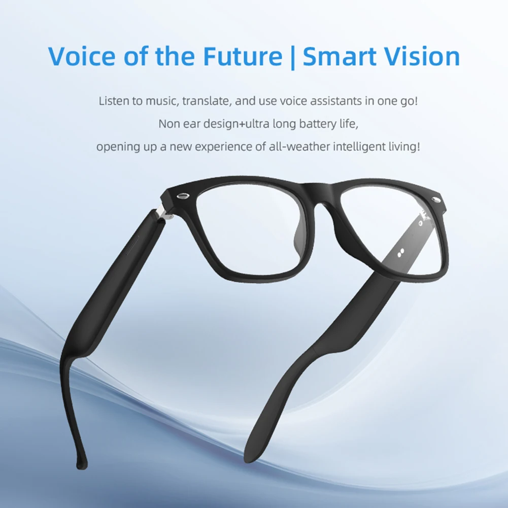 Wireless Translation Smart Glasses Bluetooth Touch Music Call Sunglasses AI Voice Assistant Headset Work With Android iOS Phones