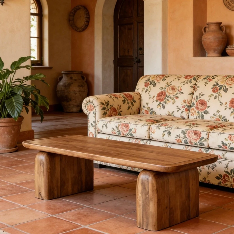 American solid wood coffee table rectangular modern simple villa living room home high-end log tea table leisure table
American solid wood coffee table rectangular modern simple villa living room home high-end log tea table leisure table