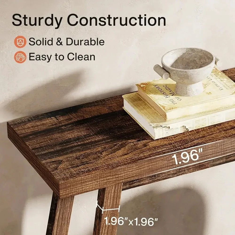 70.9 Inches All Wood Console Table for Entrance, 2 Tiers Narrow Long Behind Couch Sofa Table for Hallway, Living Room, Brown
70.9 Inches All Wood Console Table for Entrance, 2 Tiers Narrow Long Behind Couch Sofa Table for Hallway, Living Room, Brown