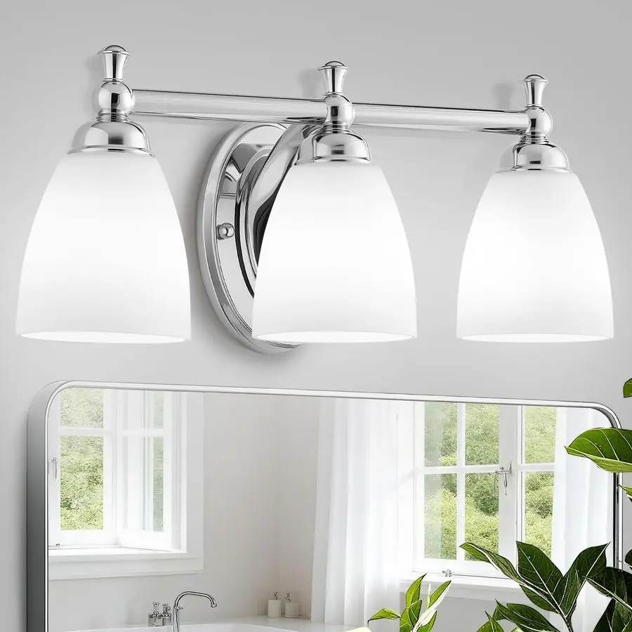 Light Fixtures, 3 Light Bathroom Lighting Fixtures Over Mirror Wall Mounted Lighting Chrome Vanity Light for Living Room Cabinet
Light Fixtures, 3 Light Bathroom Lighting Fixtures Over Mirror Wall Mounted Lighting Chrome Vanity Light for Living Room Cabinet