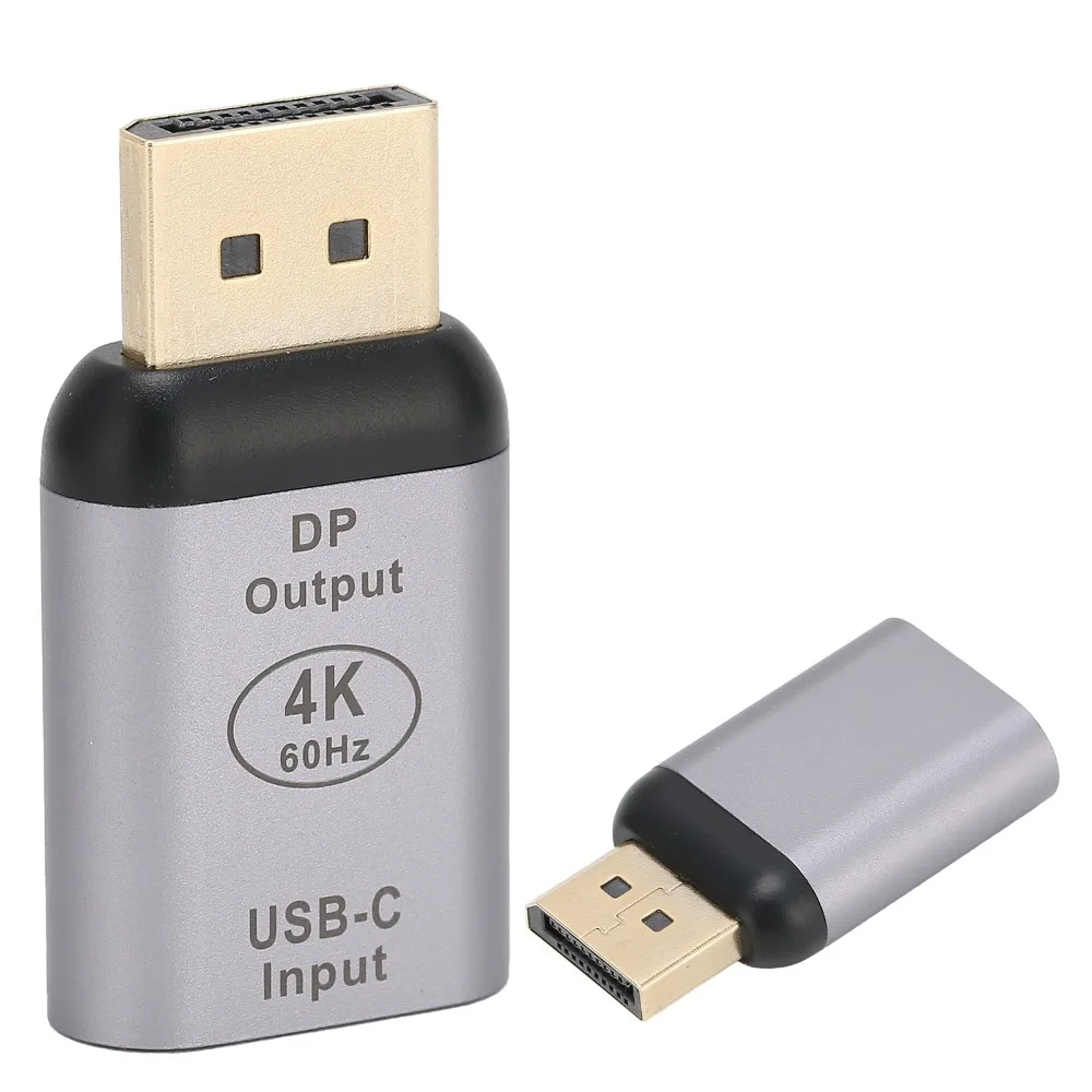4K 60Hz Type C Female to DP Male Adapter Plug and Play Aluminum Alloy USB C to DP Adapter Video Converter
4K 60Hz Type C Female to DP Male Adapter Plug and Play Aluminum Alloy USB C to DP Adapter Video Converter