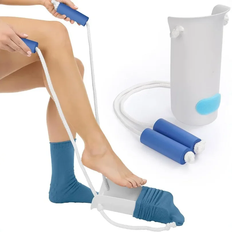 Lazy Man Sock Auxiliary Device for The Elderly, Portable with Foam Handle, Sock Wearing Artifact, Foot Cover, Slider
Lazy Man Sock Auxiliary Device for The Elderly, Portable with Foam Handle, Sock Wearing Artifact, Foot Cover, Slider