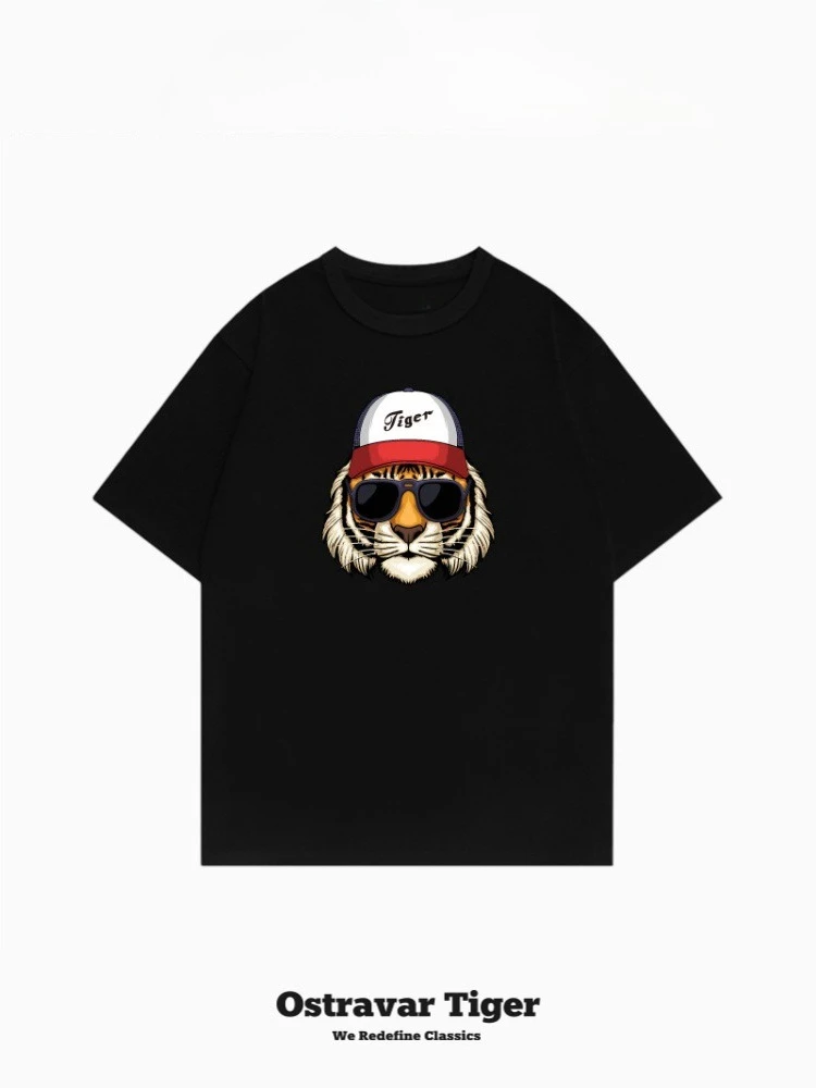 Ostravar Tiger, американский модный бренд, одежда для пар с изображением головы тигра, хлопковая футболка с короткими рукавами и принтом, мужская модная брендовая футболка
Ostravar Tiger, американский модный бренд, одежда для пар с изображением головы тигра, хлопковая футболка с короткими рукавами и принтом, мужская модная брендовая футболка