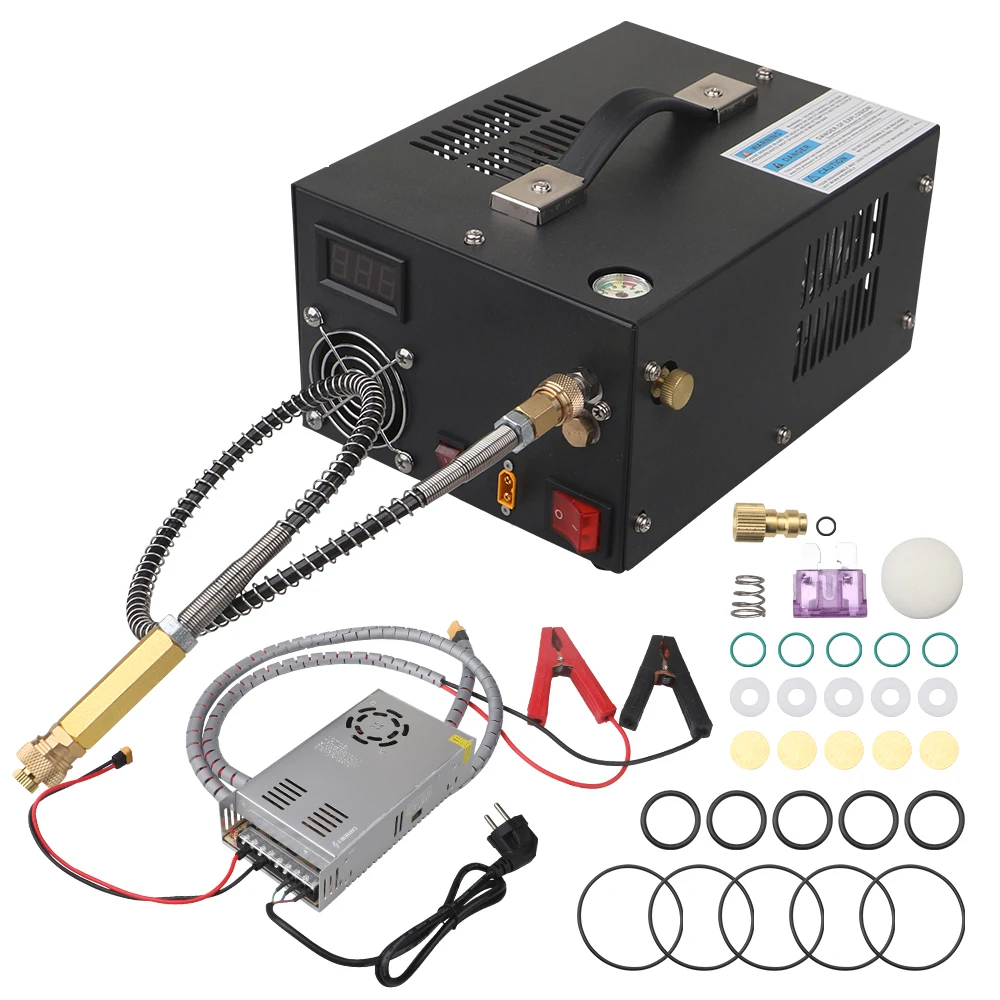 Компрессор PCP 300 бар 12В с трансформатором 110В, 30 МПа 4500 фунтов на кв. дюйм, высоконапорный насос для пневматического оружия и ружей
Компрессор PCP 300 бар 12В с трансформатором 110В, 30 МПа 4500 фунтов на кв. дюйм, высоконапорный насос для пневматического оружия и ружей