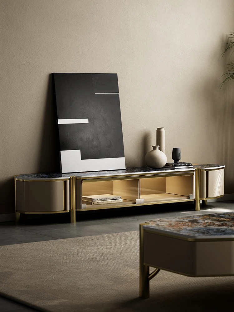 Light luxury slate TV cabinet coffee table combination modern minimalist high-end designer new living room creative TV cabinet
Light luxury slate TV cabinet coffee table combination modern minimalist high-end designer new living room creative TV cabinet