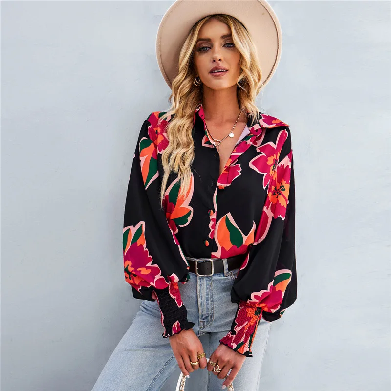 Casual Shirt Women Vintage Print Blouse Female Retro Patterned Shirt Spring Summer Ladies Lapel Long Sleeve Single Breasted Top
Casual Shirt Women Vintage Print Blouse Female Retro Patterned Shirt Spring Summer Ladies Lapel Long Sleeve Single Breasted Top