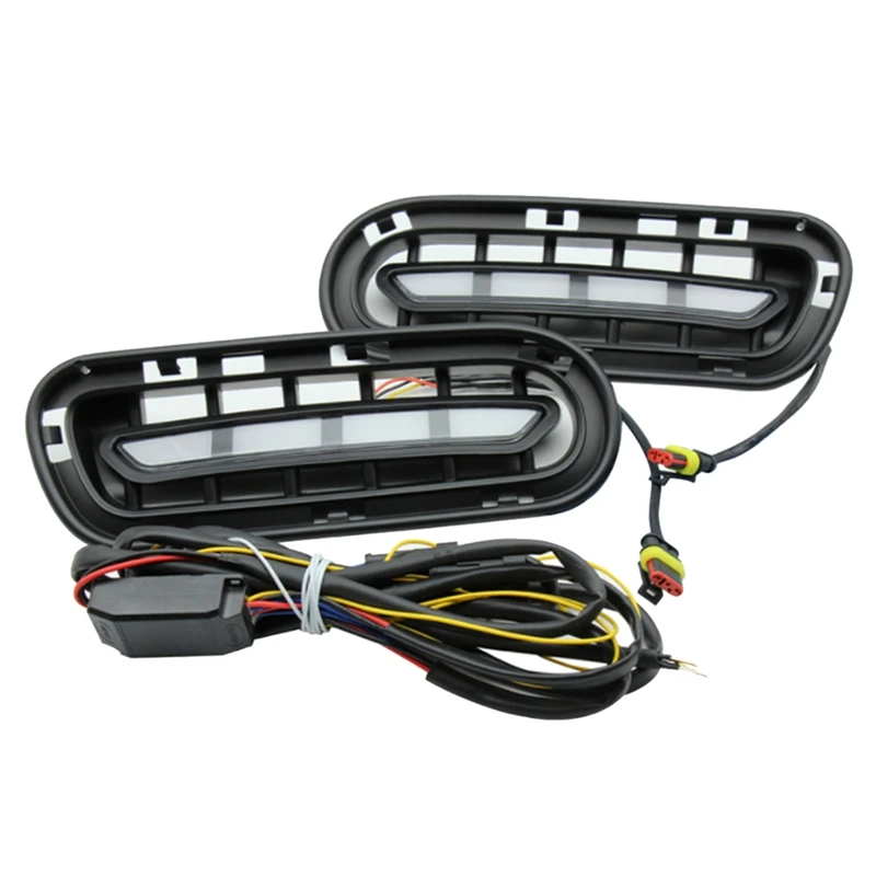 Car DRL Daytime Running Lights Front Bumper Fog Lamps Two Functions For Kia Stinger 2018-2022
Car DRL Daytime Running Lights Front Bumper Fog Lamps Two Functions For Kia Stinger 2018-2022