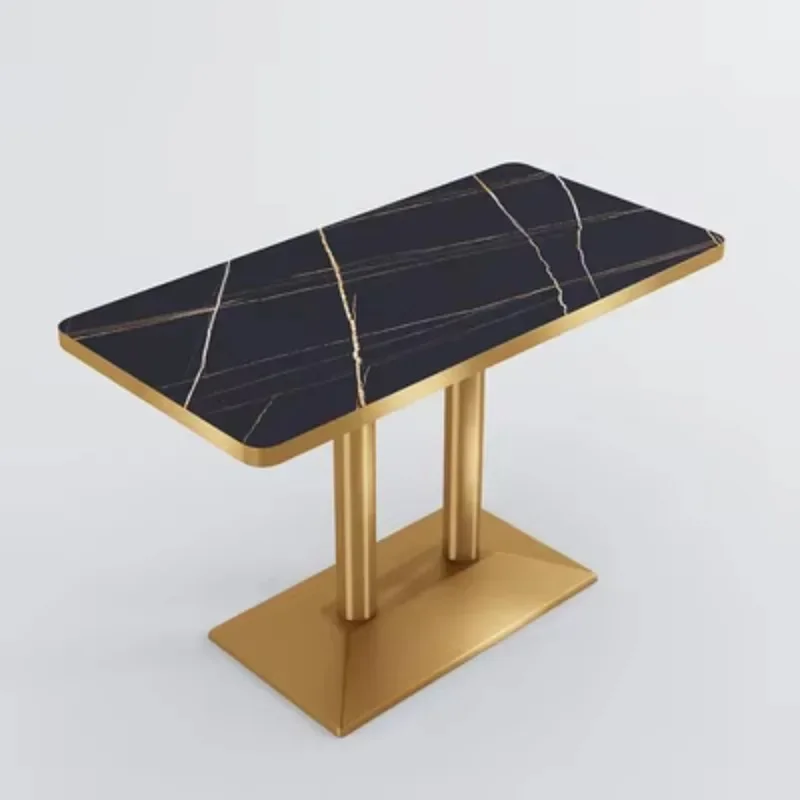 High quality marble pattern plywood table top coffee shop dining table golden leg dining table restaurant furniture
High quality marble pattern plywood table top coffee shop dining table golden leg dining table restaurant furniture