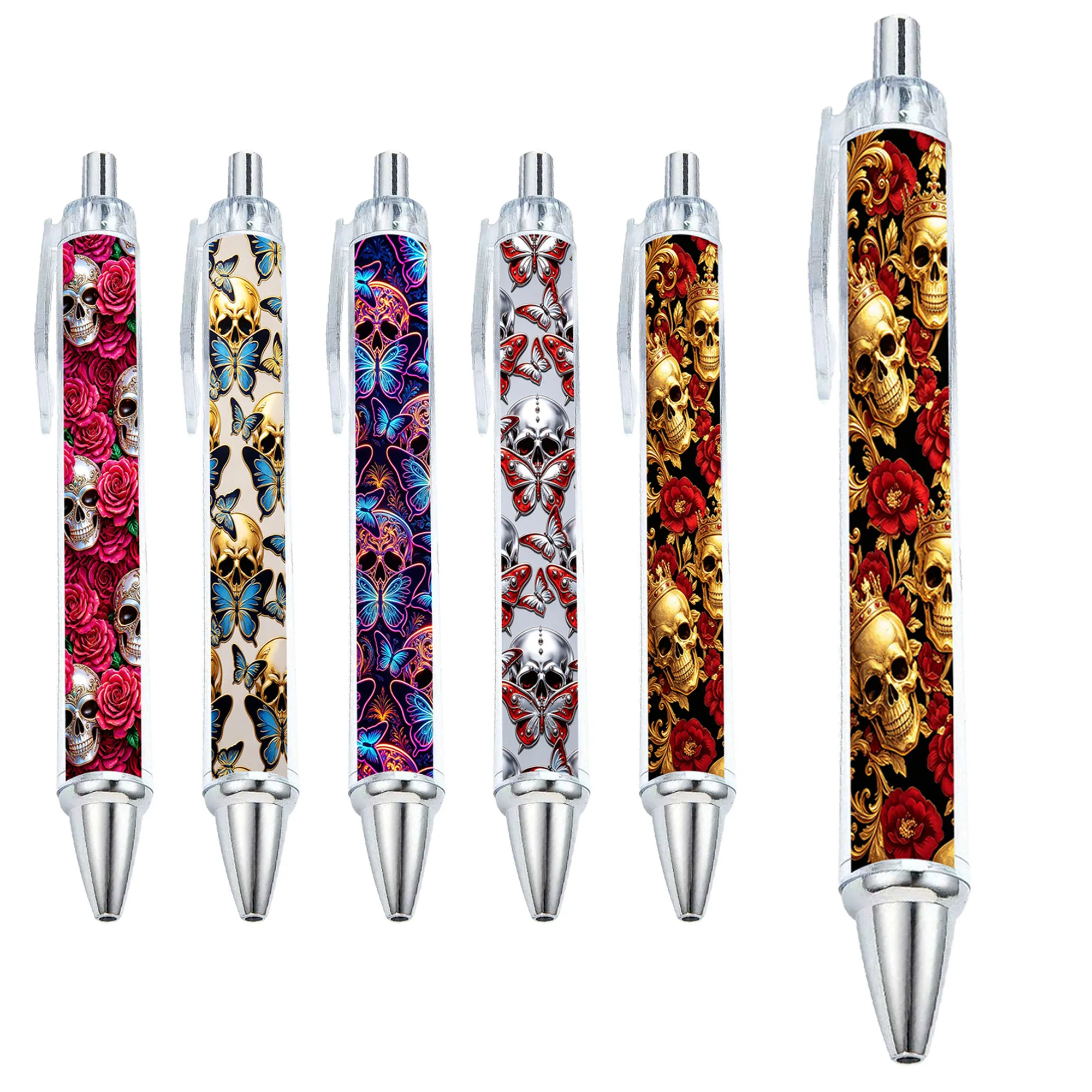 5pcs/8pcs Dead Day Skull Series Ballpoint Pen Dark Skull Series Gift Pen Smooth and Smooth Writing Random Pattern
5pcs/8pcs Dead Day Skull Series Ballpoint Pen Dark Skull Series Gift Pen Smooth and Smooth Writing Random Pattern