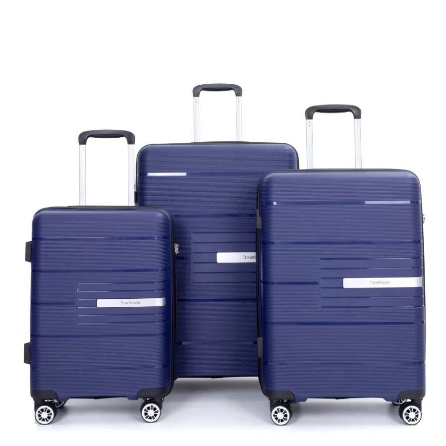 Hardshell Suitcase Double Spinner Wheels PP Luggage Sets Lightweight Durable Suitcase with TSA Lock 3Piece Set 20 24 28 Navy
Hardshell Suitcase Double Spinner Wheels PP Luggage Sets Lightweight Durable Suitcase with TSA Lock 3Piece Set 20 24 28 Navy