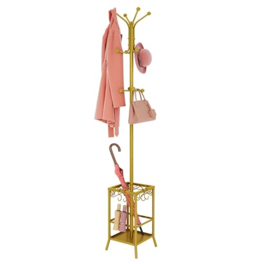 Coat Rack Freestanding Coat Tree with Umbrella Holder Metal Coat Rack Stand with 12 Hooks Standing Coat Hanger Stand Umbrella S
Coat Rack Freestanding Coat Tree with Umbrella Holder Metal Coat Rack Stand with 12 Hooks Standing Coat Hanger Stand Umbrella S