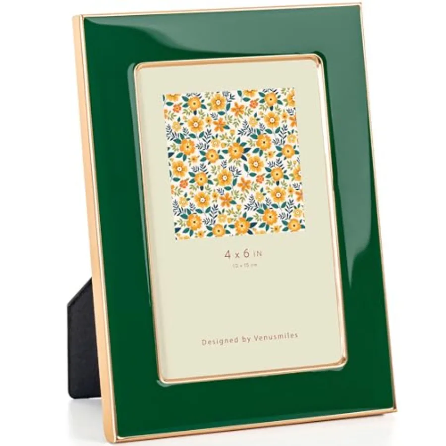 4x6 Enamel Picture Frame, Gold Metal Edge with Easel, Real Glass Photo Frame for Wall and Tabletop Display Family Office Photo
4x6 Enamel Picture Frame, Gold Metal Edge with Easel, Real Glass Photo Frame for Wall and Tabletop Display Family Office Photo