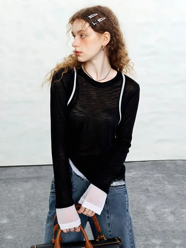 Повседневная футболка с длинным рукавом и круглым вырезом, комбинированная, с цветовыми блоками, базовая, весна 2026, новинка, удобная, дышащая
Повседневная футболка с длинным рукавом и круглым вырезом, комбинированная, с цветовыми блоками, базовая, весна 2026, новинка, удобная, дышащая