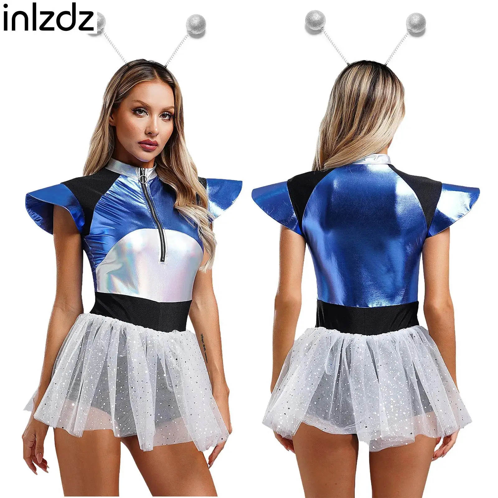 Women Astronaut Cosplay Dress Costume Space Cadet Halloween Role Play Costume Alien Robot Catsuit Leotard Rave Party Clubwear
Women Astronaut Cosplay Dress Costume Space Cadet Halloween Role Play Costume Alien Robot Catsuit Leotard Rave Party Clubwear