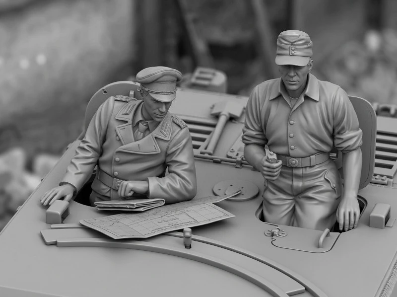 1/35 Scale Die-Cast Resin Figure Model Kit STUG Armored Vehicle Crew 2 Figures (No Tank) Unassembled and Unpainted
1/35 Scale Die-Cast Resin Figure Model Kit STUG Armored Vehicle Crew 2 Figures (No Tank) Unassembled and Unpainted