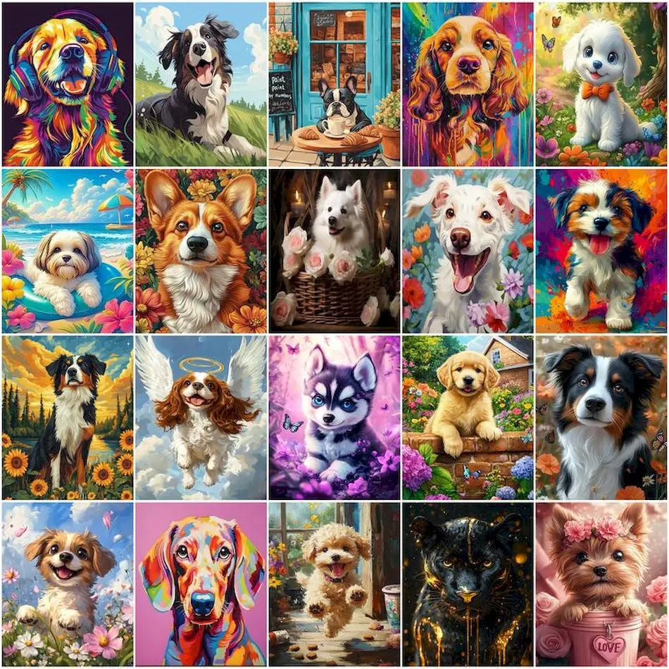 GATYZTORY Painting By Number Adults Cute pet dog Art Supplies Picture Drawing Watercolor Digital Handmade Acrylic Paints Crafts
GATYZTORY Painting By Number Adults Cute pet dog Art Supplies Picture Drawing Watercolor Digital Handmade Acrylic Paints Crafts