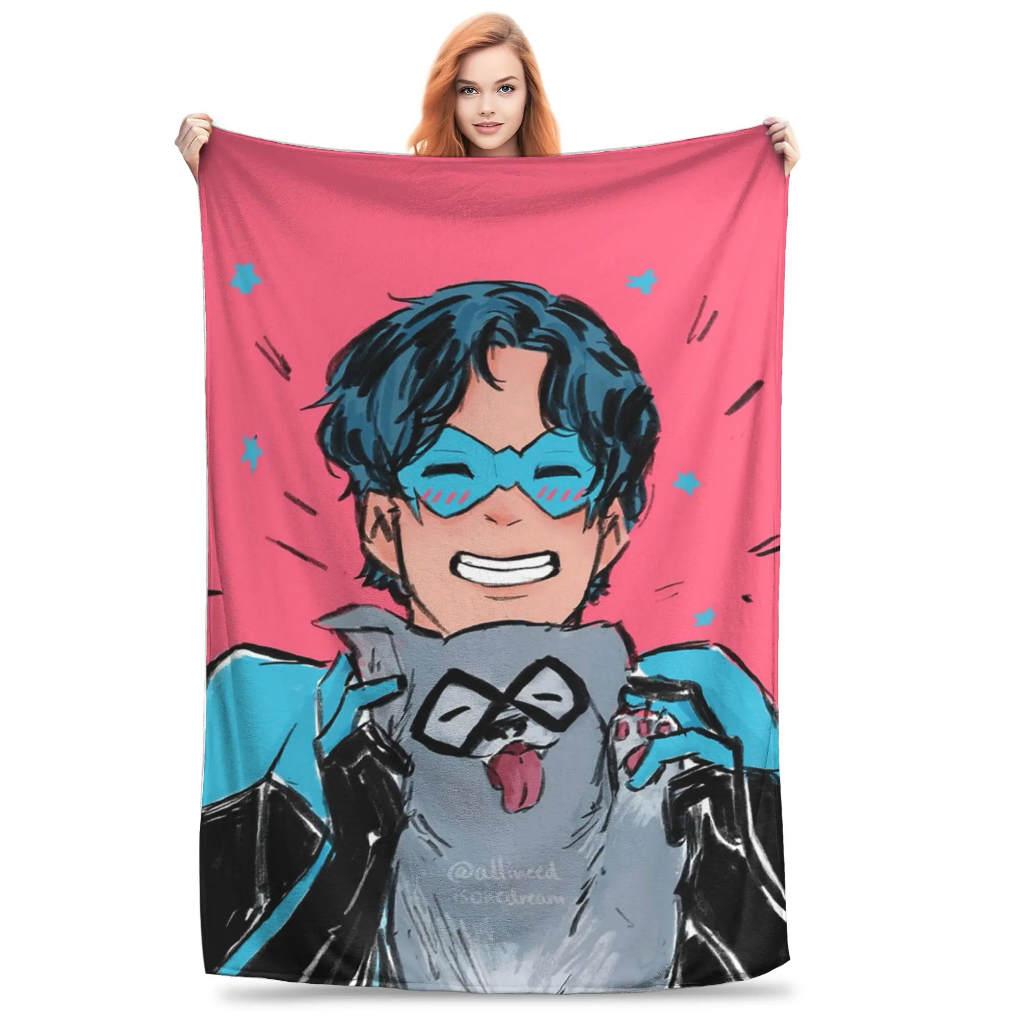 Flannel Throw Blanket Nightwing and Bitewing Ico Warm Plush Blankets Soft Bedspread for Bed Living room Home Picnic Couch
Flannel Throw Blanket Nightwing and Bitewing Ico Warm Plush Blankets Soft Bedspread for Bed Living room Home Picnic Couch