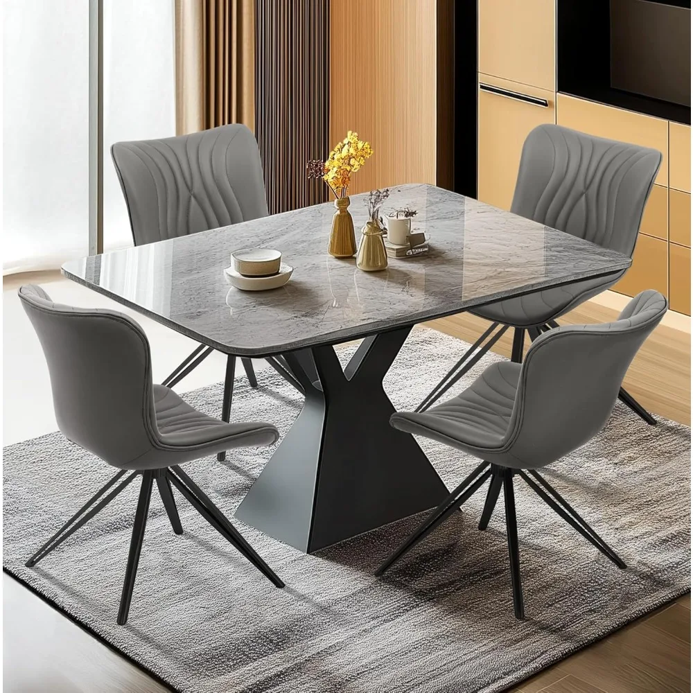 Dining Chairs Set of 4, 360° Swivel Upholstered Mid-Century Modern Kitchen Dining Room Chairs, Armless Faux Leather Accent Side
Dining Chairs Set of 4, 360° Swivel Upholstered Mid-Century Modern Kitchen Dining Room Chairs, Armless Faux Leather Accent Side