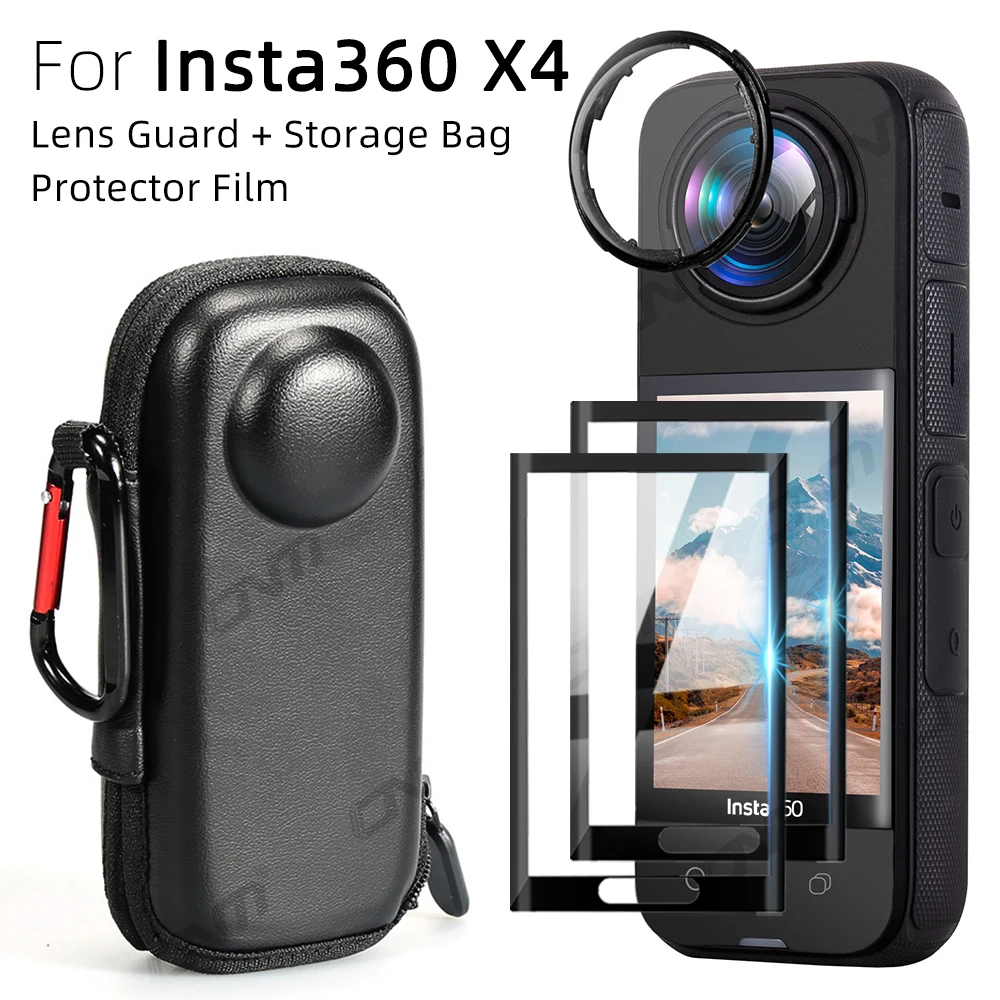 3IN1 Lens Guard + Mini Storage Bag + Screen Protector Film for Insta360 X4 Accessories Insta 360 X4 Anti-scratch Lens Protector
3IN1 Lens Guard + Mini Storage Bag + Screen Protector Film for Insta360 X4 Accessories Insta 360 X4 Anti-scratch Lens Protector