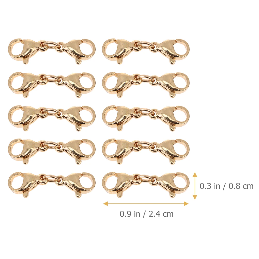 10 Pcs Stainless Steel Lobster Clasps for Necklace Bracelet Making Silver Color Jewelry Findings Repair Accessories
10 Pcs Stainless Steel Lobster Clasps for Necklace Bracelet Making Silver Color Jewelry Findings Repair Accessories