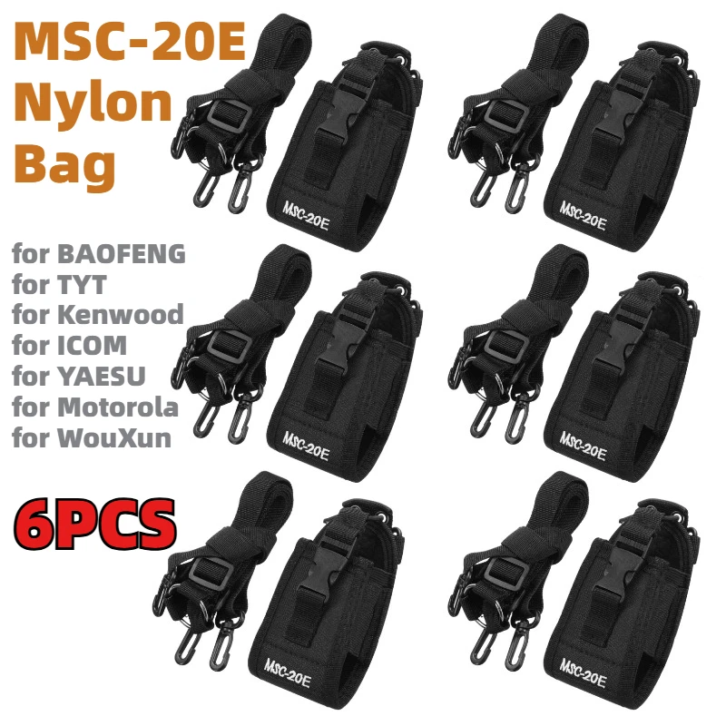 6Pcs Multi-Function MSC-20E Nylon Pouch Bag Holster Carry Case Walkie Talkie for BAOFENG TYT Kenwood ICOM YAESU Motorola WouXun
6Pcs Multi-Function MSC-20E Nylon Pouch Bag Holster Carry Case Walkie Talkie for BAOFENG TYT Kenwood ICOM YAESU Motorola WouXun