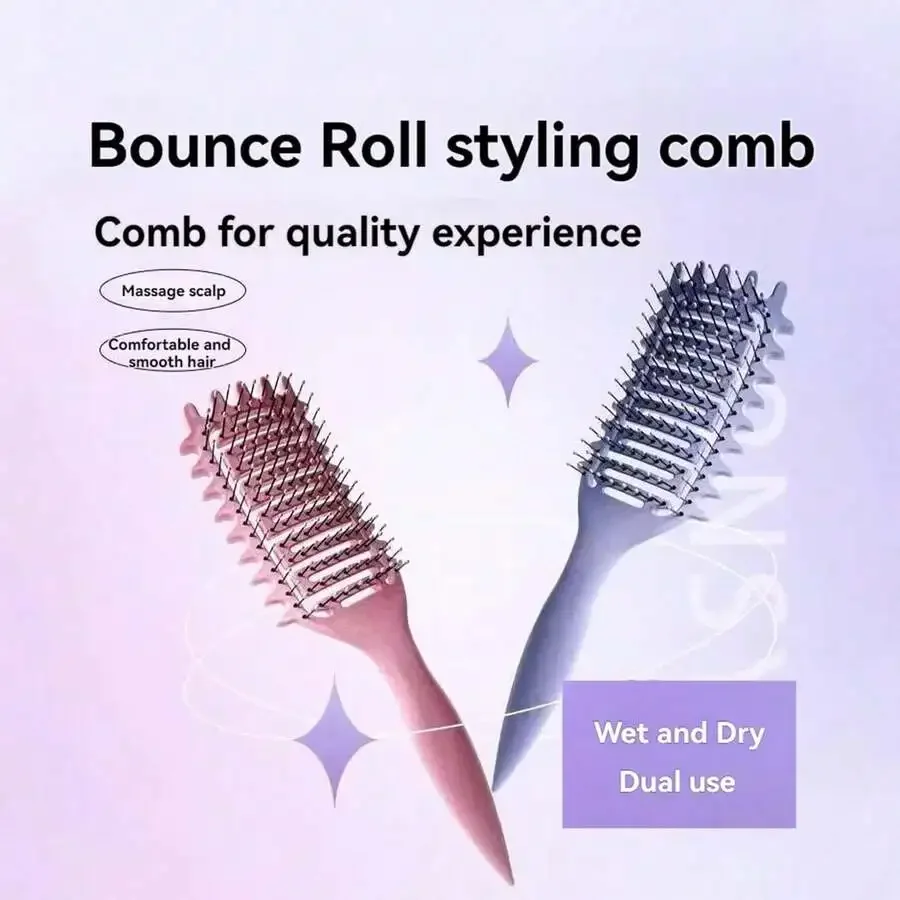 Bounce Roll Styling Comb For Wet And Dry Hair Nylon Bristles Detangling Volumizing Brush
Bounce Roll Styling Comb For Wet And Dry Hair Nylon Bristles Detangling Volumizing Brush