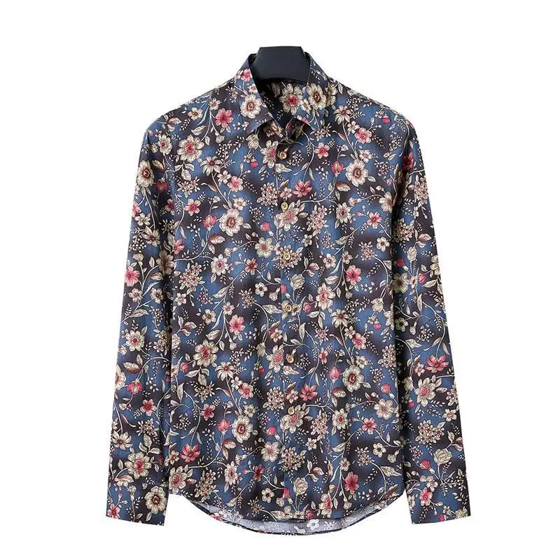 Men's Long Sleeve Printed Floral Shirt Casual Style Cotton Fabric Thickened Winter Collection Inner Wear for Young Men
Men's Long Sleeve Printed Floral Shirt Casual Style Cotton Fabric Thickened Winter Collection Inner Wear for Young Men
