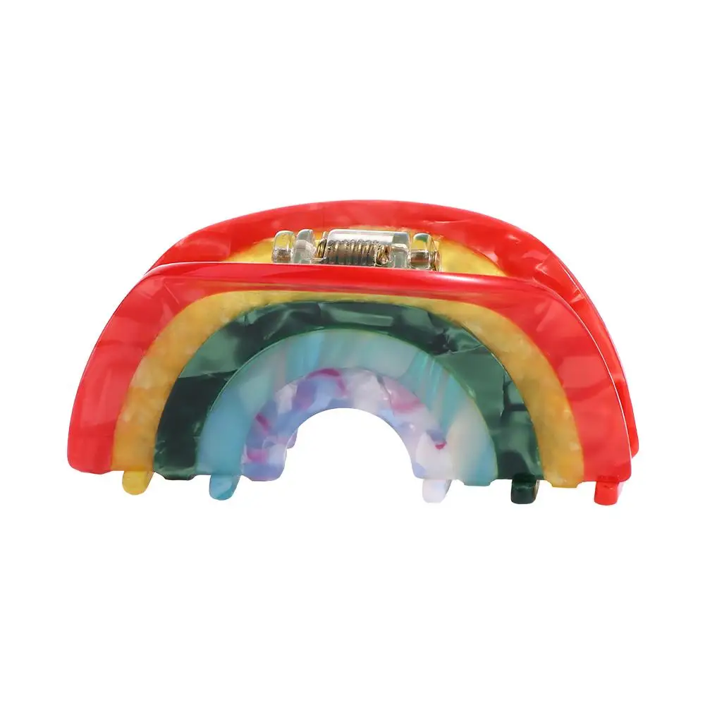 Korean Acetate Rainbow Hair Claw For Women Sweet Hair Clips Ins Semi-circle Shark Clip Hairgrips Gifts Party Headwear
Korean Acetate Rainbow Hair Claw For Women Sweet Hair Clips Ins Semi-circle Shark Clip Hairgrips Gifts Party Headwear
