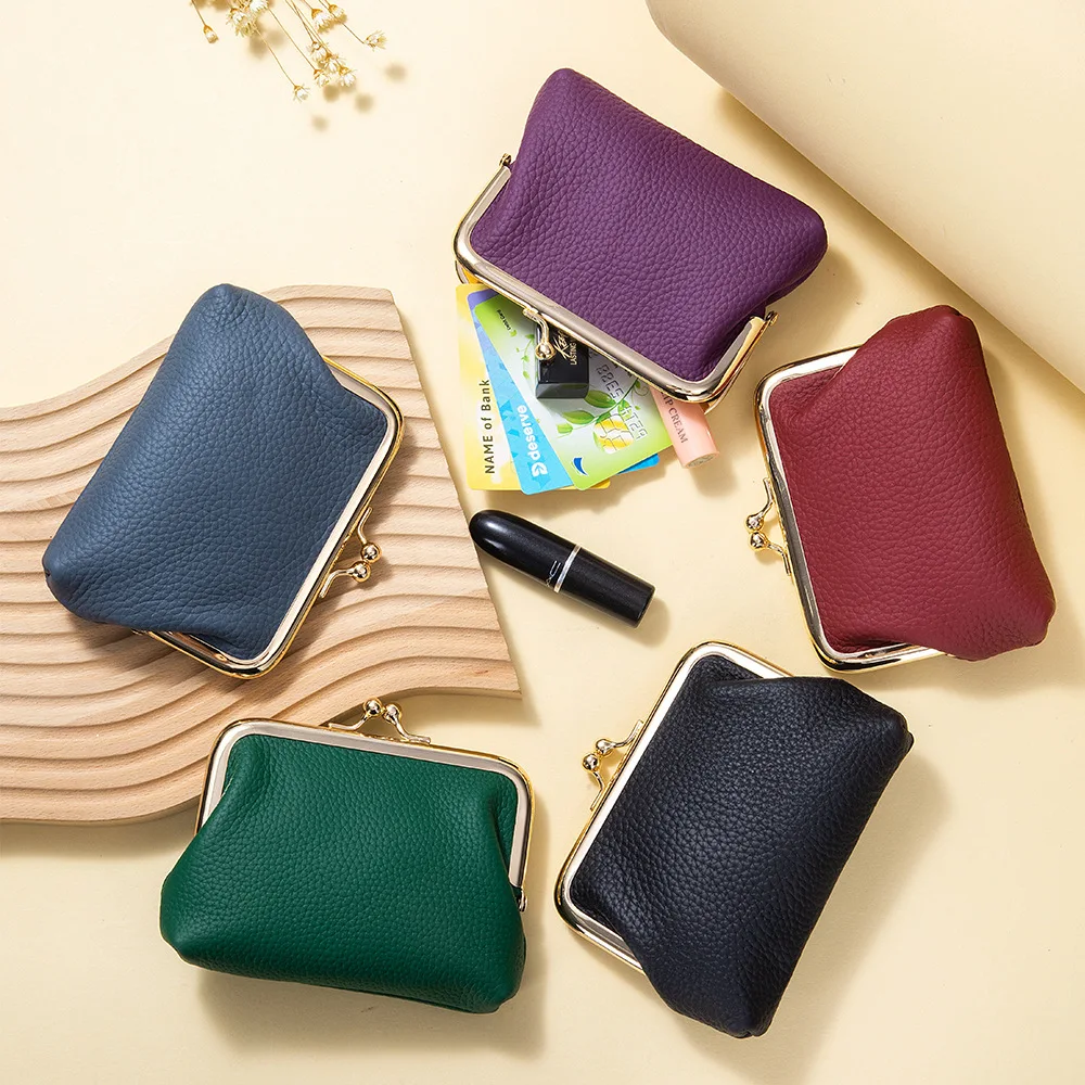 Top Layer Cowhide Litchi Grain Pattern Clip Coin Purse Small Size Fashionable Leather Chain Clasp Wallet Coin Storage Bag
Top Layer Cowhide Litchi Grain Pattern Clip Coin Purse Small Size Fashionable Leather Chain Clasp Wallet Coin Storage Bag