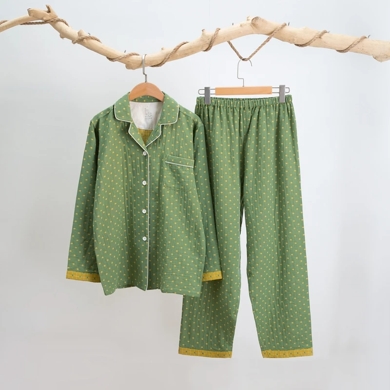 Cotton Homette Spwear Set Simple Sle Double Layered Home Clothes for Couples And Fly Casual Autumn Winter Long Sve
Cotton Homette Spwear Set Simple Sle Double Layered Home Clothes for Couples And Fly Casual Autumn Winter Long Sve