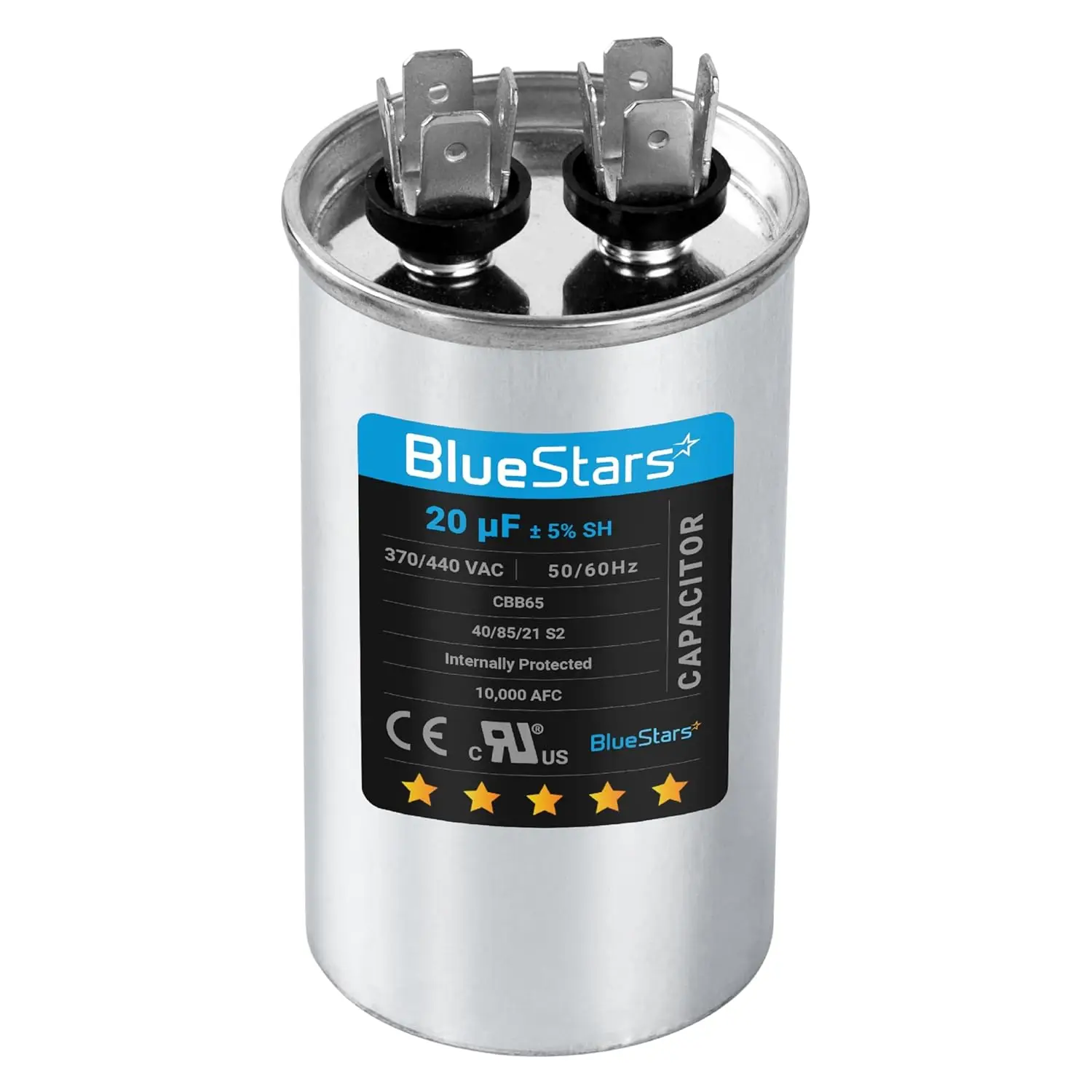 20 uF MFD ±5% 370V/440V Motor Run Capacitor for AC & Heat Pump
20 uF MFD ±5% 370V/440V Motor Run Capacitor for AC & Heat Pump