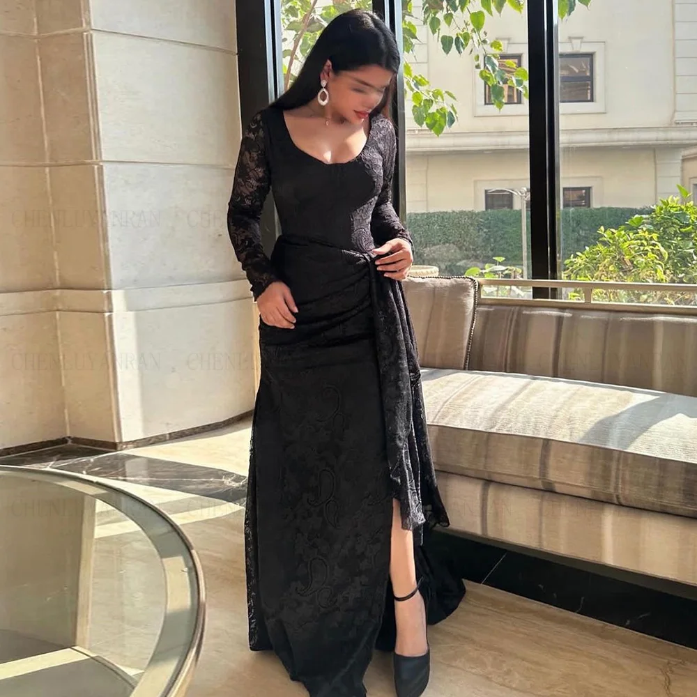 Elegant Lace Formal Occasion Dresses 2024 V-neck Mermaid Long Ball Gowns Black Side Split Sexy Evening Party Gown فساتين الحفلات
Elegant Lace Formal Occasion Dresses 2024 V-neck Mermaid Long Ball Gowns Black Side Split Sexy Evening Party Gown فساتين الحفلات