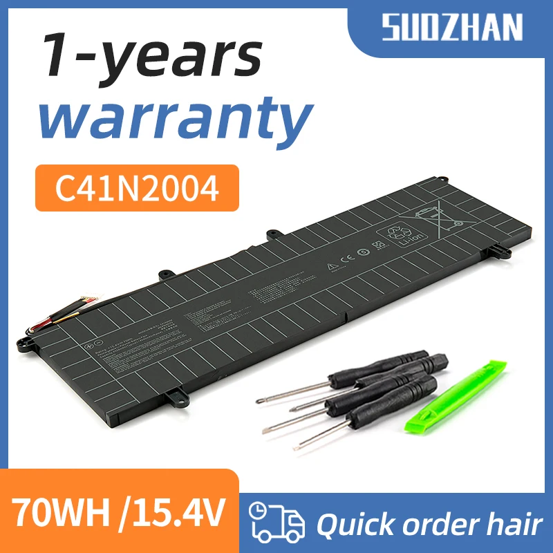 SUOZHAN C41N2004 Laptop Battery For ASUS ZenBook Duo 14 UX482 UX482EA UX482EG Series 15.4V 70Wh 4550mAh High Quality
SUOZHAN C41N2004 Laptop Battery For ASUS ZenBook Duo 14 UX482 UX482EA UX482EG Series 15.4V 70Wh 4550mAh High Quality
