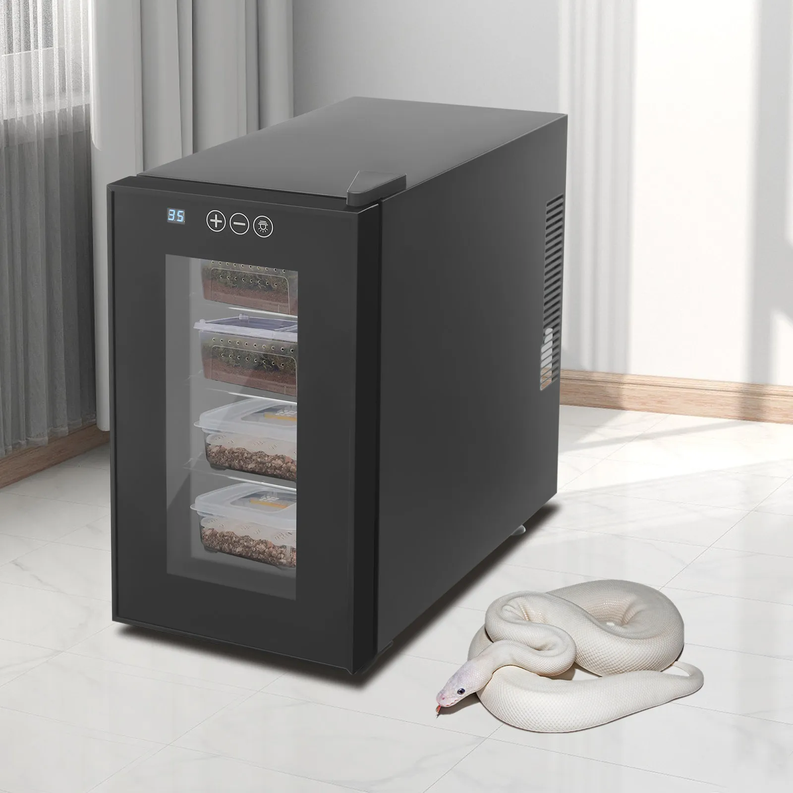 Reptile Incubator 23L Scientific Lab Egg Incubator Digital Incubator Cooling and Heating 10-40°C with LED Light Adjustable Temp
Reptile Incubator 23L Scientific Lab Egg Incubator Digital Incubator Cooling and Heating 10-40°C with LED Light Adjustable Temp