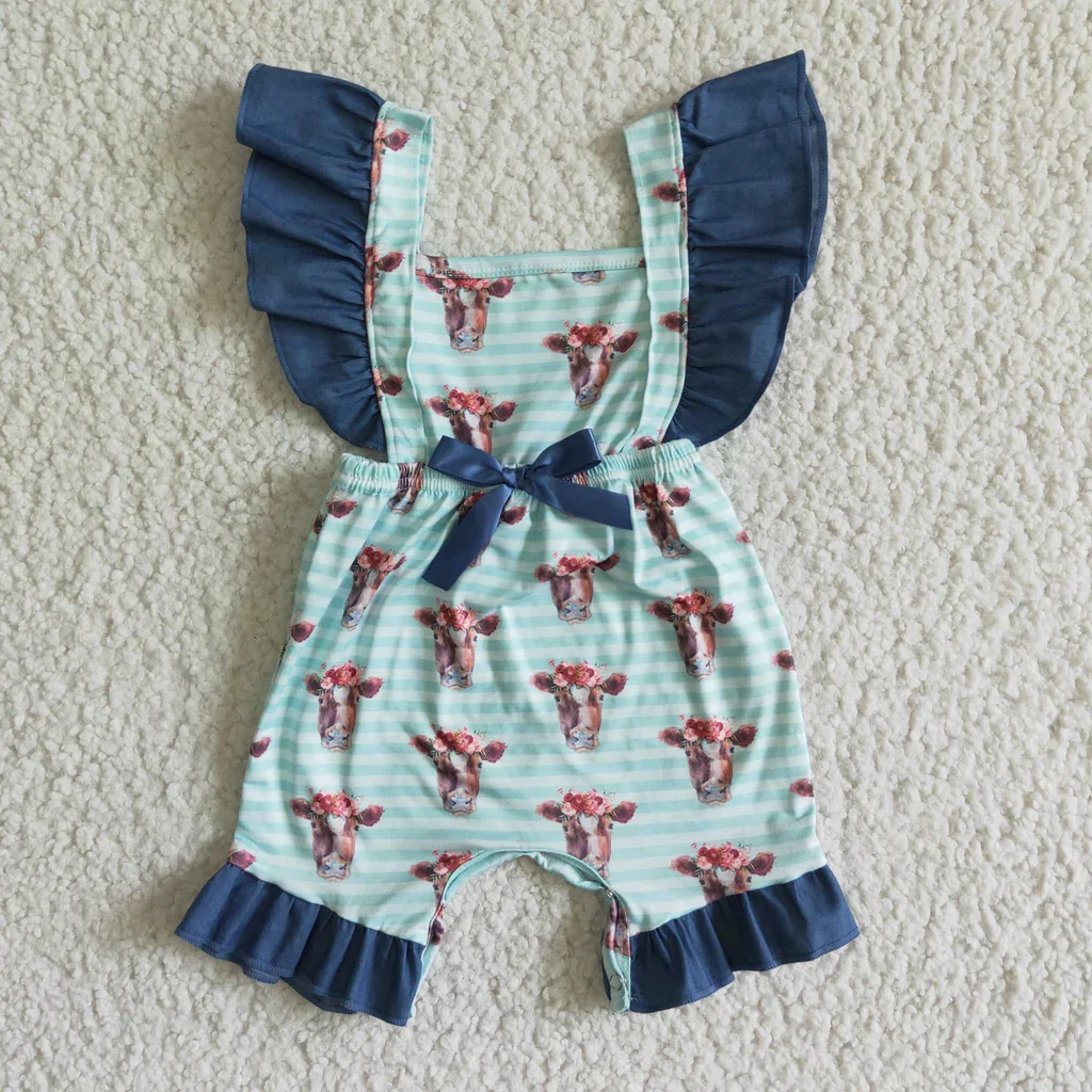 New Cute Cow Blue Girl's Romper
New Cute Cow Blue Girl's Romper