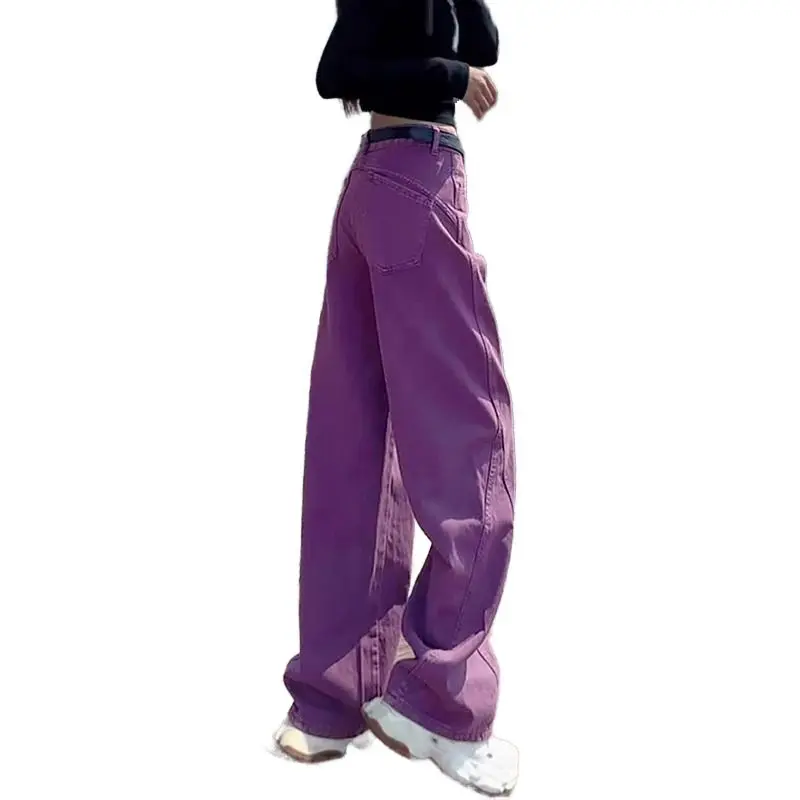 Purple Wide Leg Workwear Jeans Women's Spring 2026 New High Waist Slim Loose Knife Pants Casual Cotton Blend No Stretch
Purple Wide Leg Workwear Jeans Women's Spring 2026 New High Waist Slim Loose Knife Pants Casual Cotton Blend No Stretch