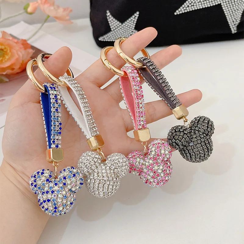 Womens Multicolor Full Rhinestone Crystal Keychains Leather Strap Bag Charm Pendant Keyrings Car Key Chain Ring Fashion Jewelry
Womens Multicolor Full Rhinestone Crystal Keychains Leather Strap Bag Charm Pendant Keyrings Car Key Chain Ring Fashion Jewelry